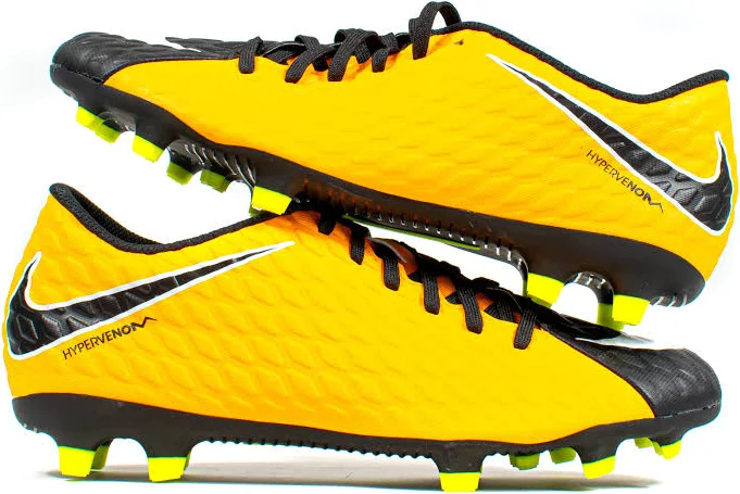 Nike Hypervenom Phade III Yellow Black FG, 11US / 10UK / 45EU