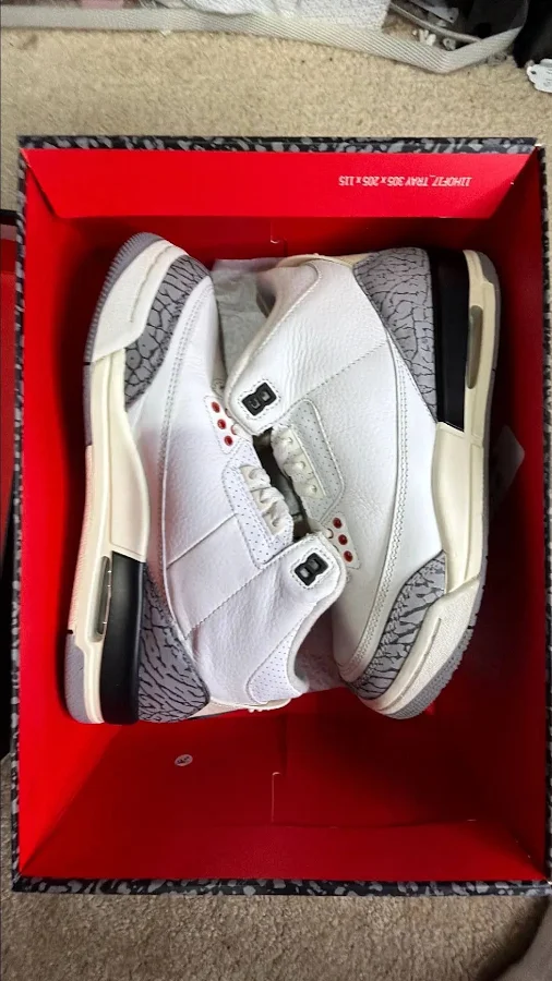 Size 6.5Y/8W - Jordan 3 Retro White Cement Reamagined1