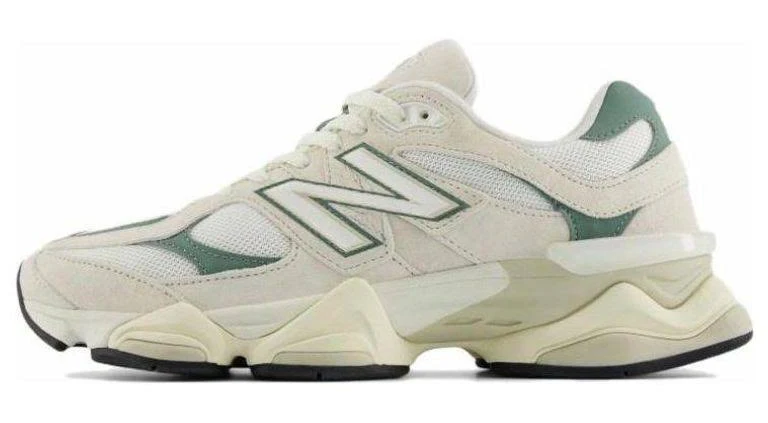New Balance Men's 9060 'Linen Dark Juniper' - White - Low-top sneakers