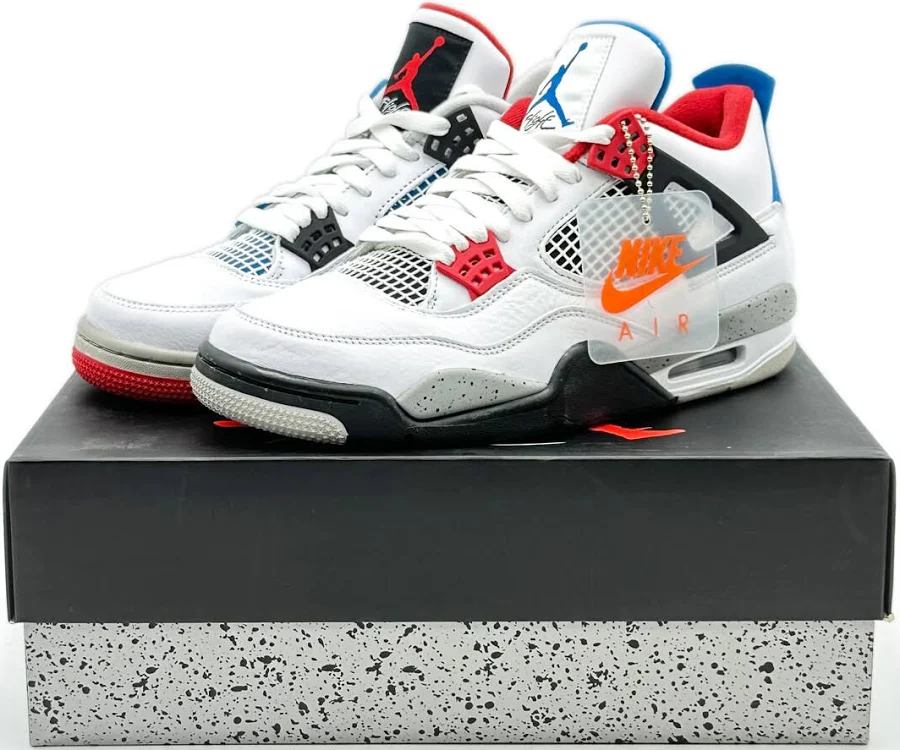 Ci1184-146 Nike Air Jordan 4 Retro What The 4 Fire Red Military Blue