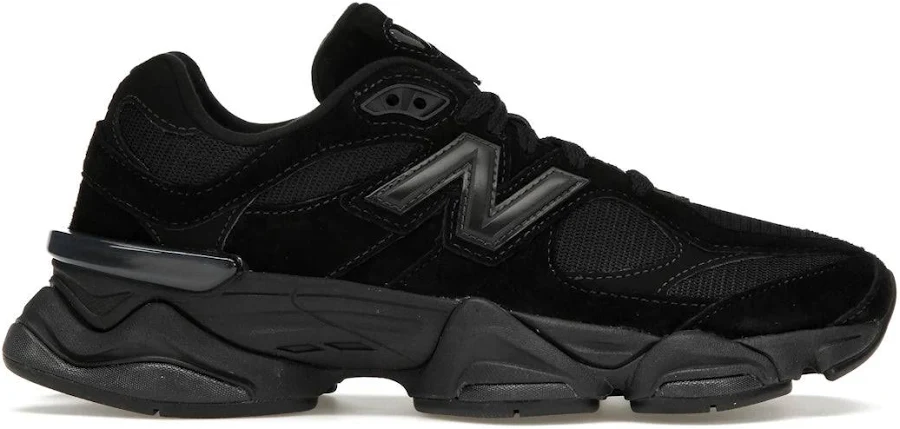 New Balance 9060 Triple Black 9.5M / 11W