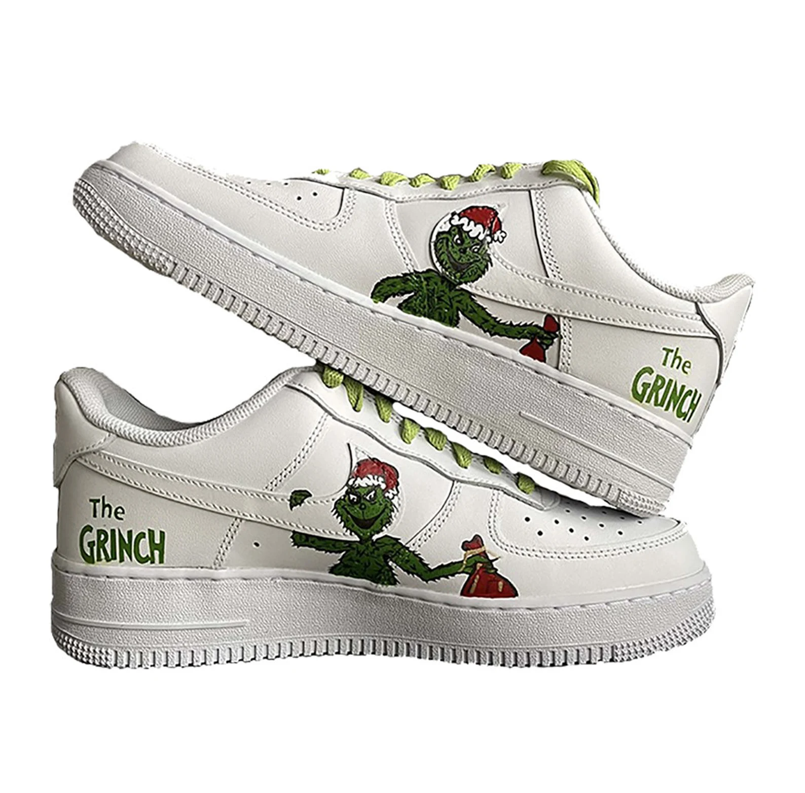 Grinch inspired custom Nike Airforce 1