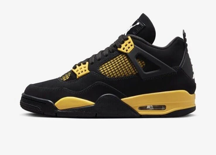 Size 11 - Jordan 4 Retro Thunder Black/yellow 2023 Men Dh6927-017