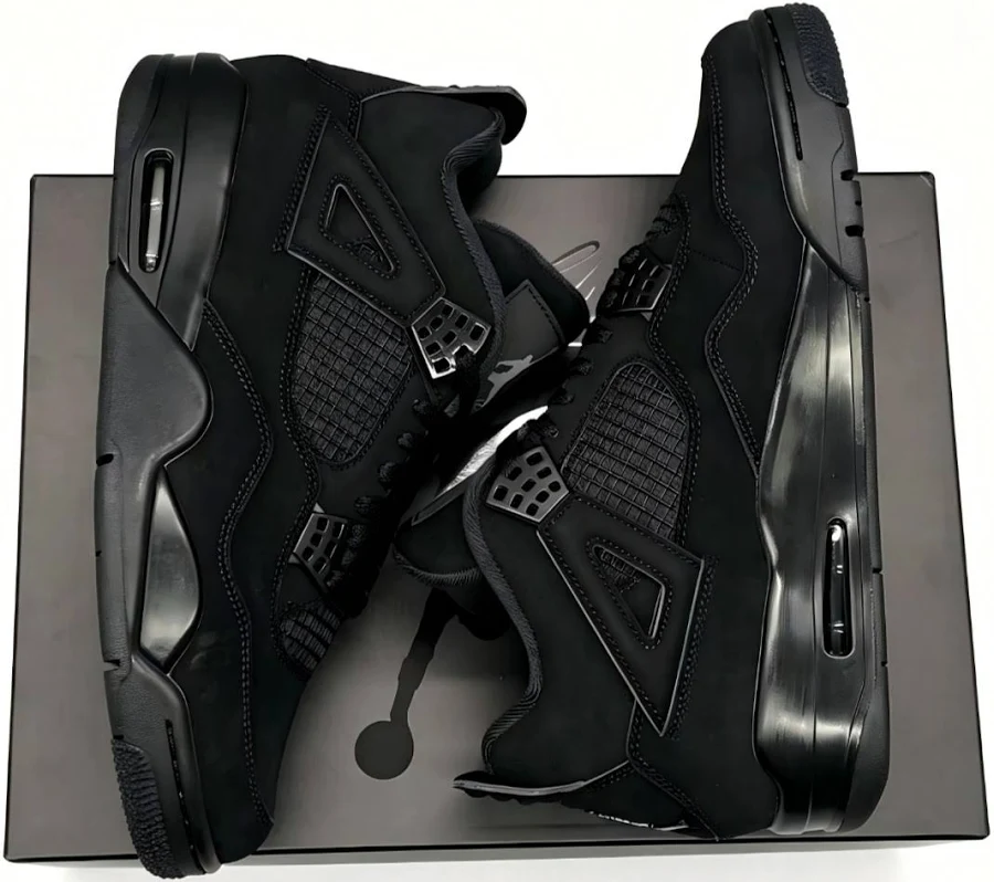 Jordan 4 Retro "black Cat" Men's Mid Top Basketball Shoes Us 7-12