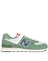 New Balance 574 Man Sneakers Green Size 8.5 Soft Leather, Textile fibers