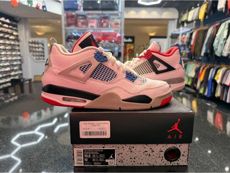 PRE OWNED Jordan 4 Retro What The / 10.5 M