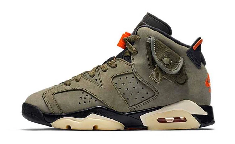 Travis Scott × Nike GS Air Jordan 6 Retro "Medium Olive"