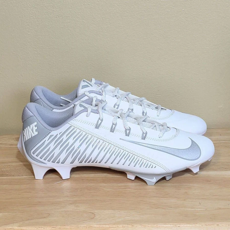 Nike Shoes | Nike Vapor Edge 360 Vc Footall Cleats White Silver Do6294-100 Men's Size 10.5 | Color: White | Size: 10.5 | Resale_Revival's Closet