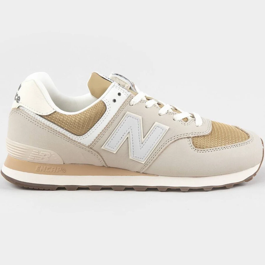 New Balance 574 Shoes - Khaki - Size: M5.5/w7