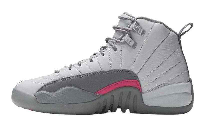 Jordan 12 Gs WOLF GREY VIVID PINK COOL