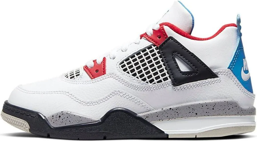 Jordan 4 Retro Se "what The 4" Women Sneakers - White/military Blue/fire Red