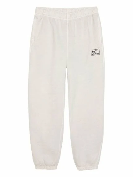 Nike x Stüssy Washed Fleece Pant in Light Bone