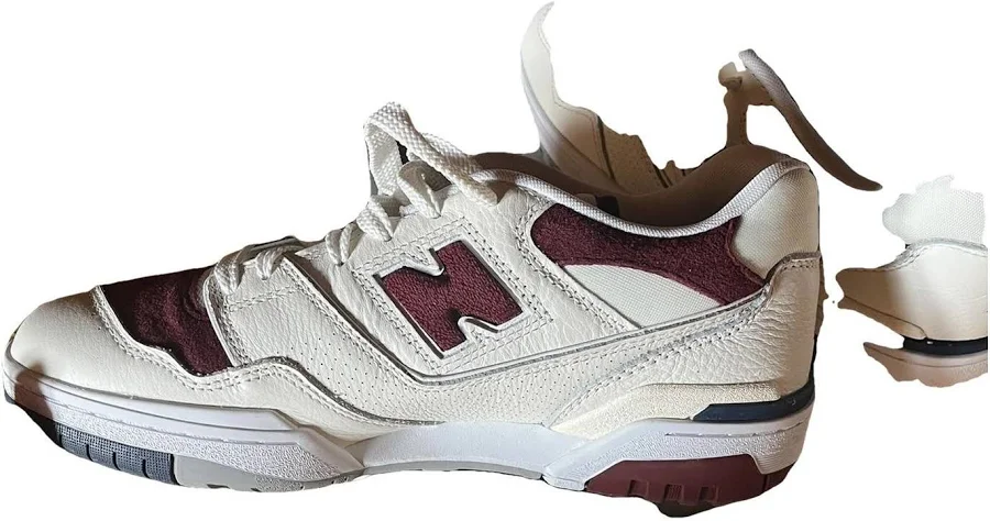 New Balance 550 Burgundy Suede Low Trainers Size 42.5 EU