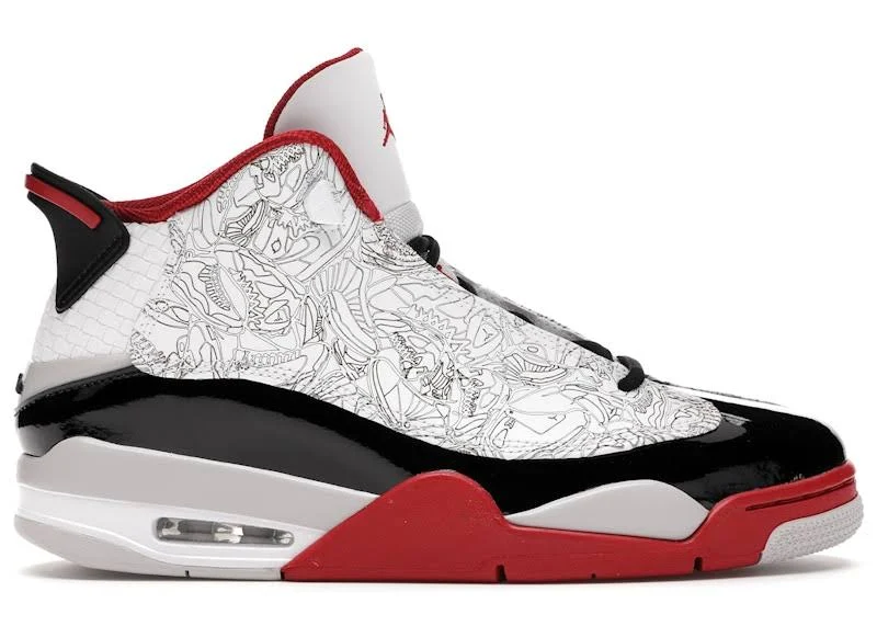 Jordan Dub Zero White Varsity Red
