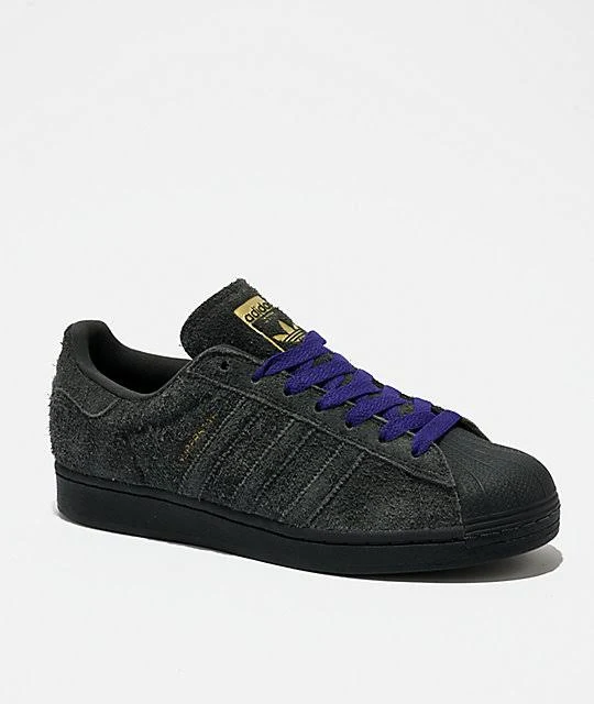 adidas Superstar ADV Carbon & Purple Skate Shoes