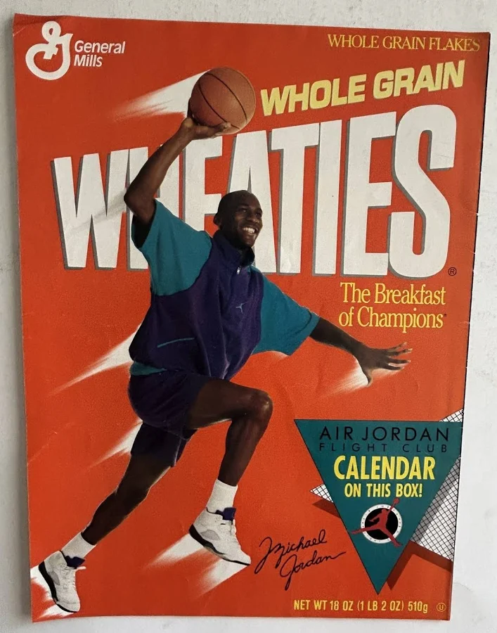 1991 Wheaties Air Jordan Fan Flight Club Calendar Chicago Bulls