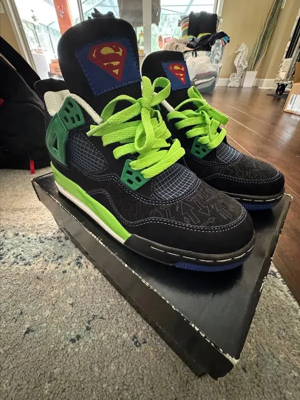 Jordan Retro 4-Superman's Size 7Y/Woman's Size 8.51