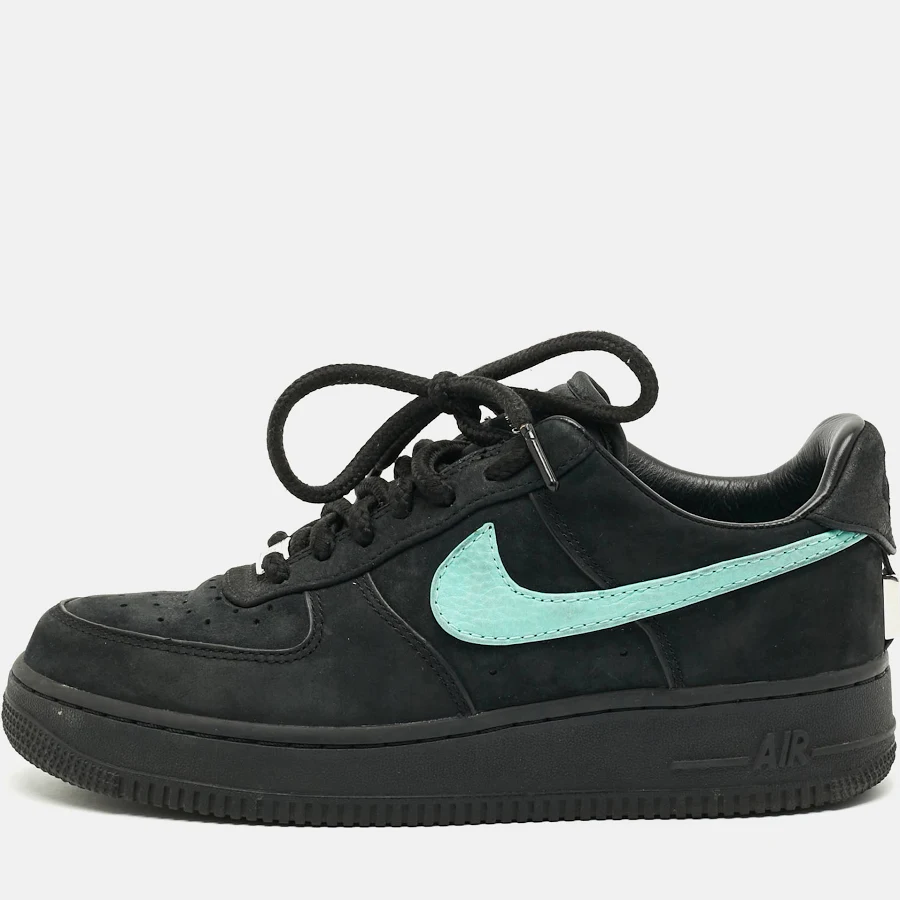 Nike Air Force 1 Tiffany & Co. 1837 Size 39 Black Suede Low Top Sneakers