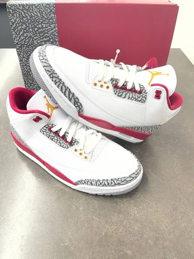Air Jordan 3 Retro Ct8532 126 Cardinal Red Size 11.5 Mens
