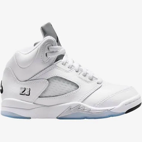 Nike - Air Jordan 5 Retro OG GS Sneakers - (White/Metallic Silver)