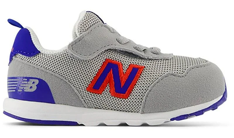New Balance Kids' 515 NEW-B Hook-and-Loop Shoes Grey/Blue - Toddler at Academy Sports
