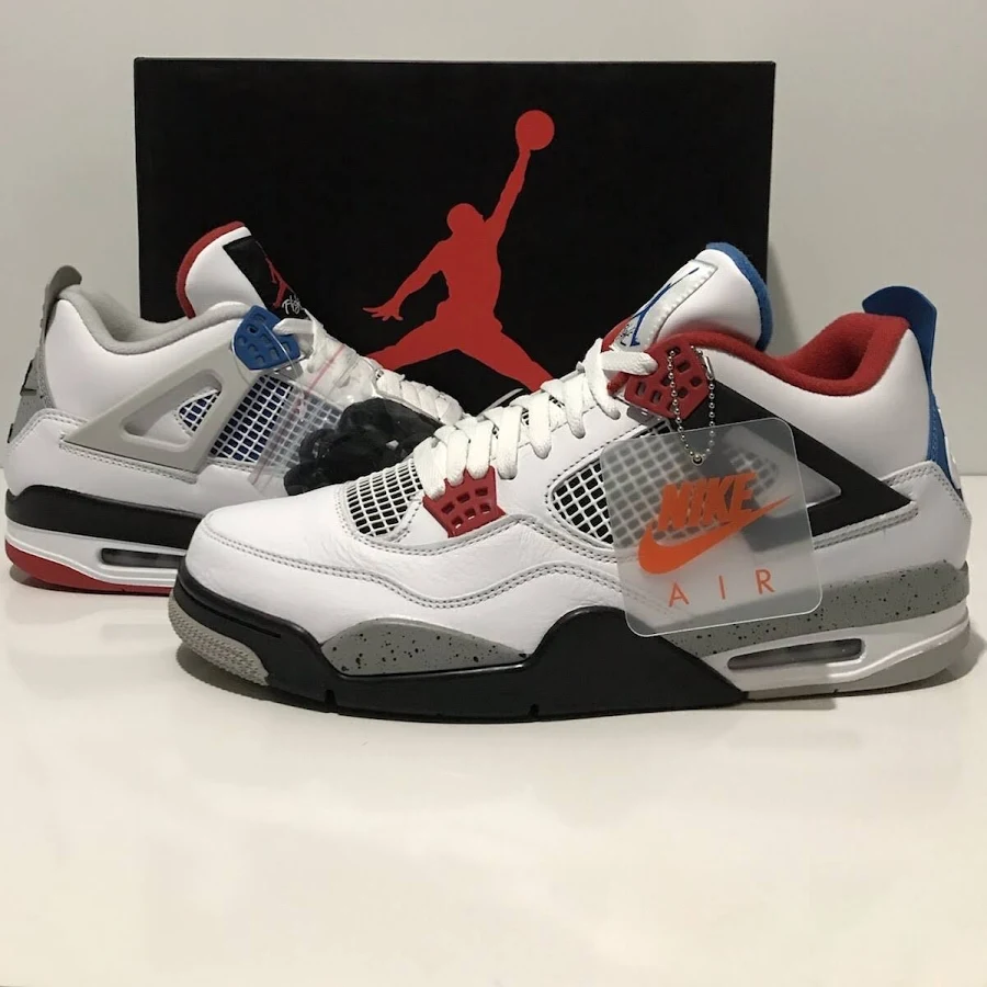 Air Jordan 4 Retro Og What The? White/millitary/blue/red/cement