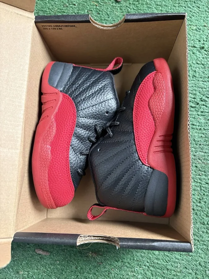 Nike Air Jordan 12 Retro Black Red Basketball Shoes