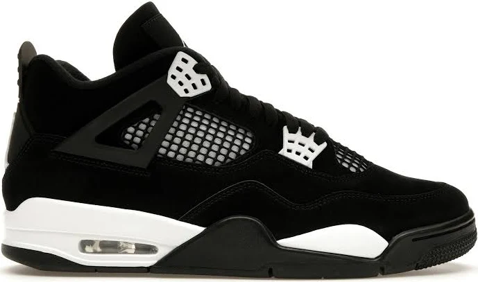 Air Jordan 4 Retro Thunder Sleek Monochrome Classic Men's Shoes