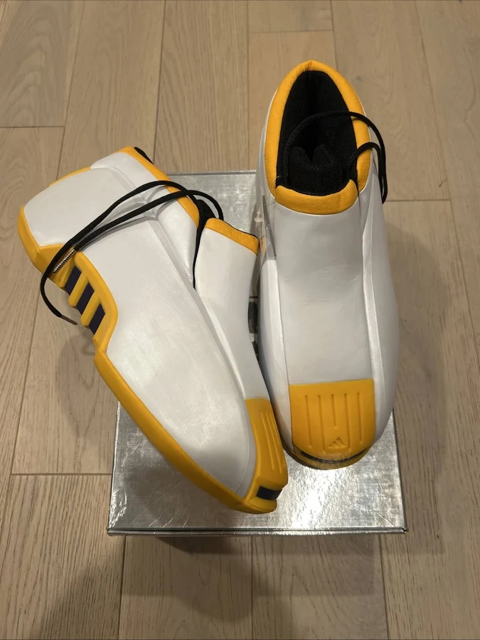 Adidas Kobe Two White Gold (2001–02) Og Box Vintage Kobe Bryant Size