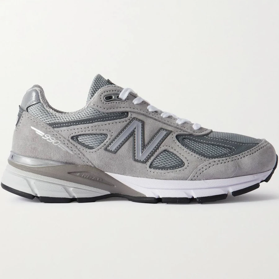 New Balance 990v4 Leather-trimmed Suede And Mesh Sneakers - Women - Gray Sneakers - US 5