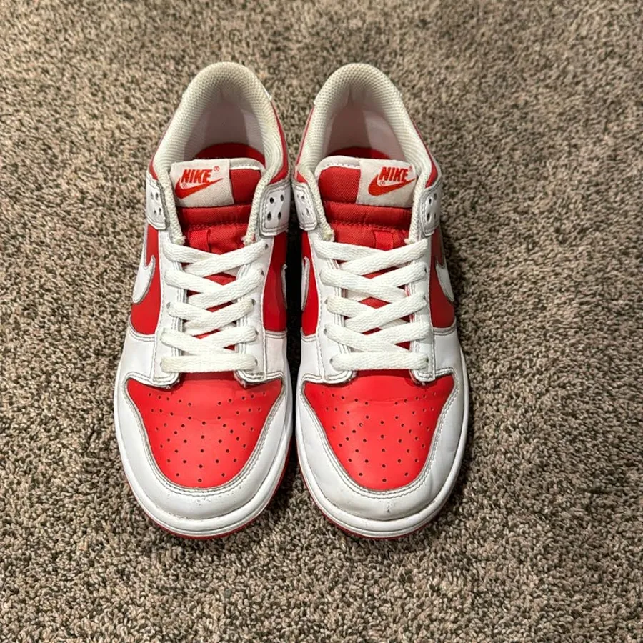 Nike Shoes | Nike Dunk Low Championship Red | Color: Red/White | Size: 6 | Stylesulptor's Closet