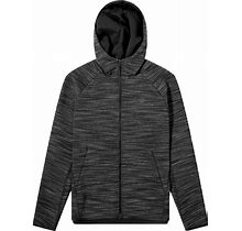 Nike Black/Dark/Grey Sportswear Heathered Tech Fleece Full-Zip Hoodie " / Grey" - Small
