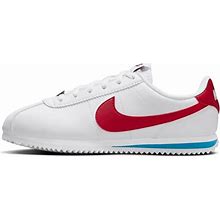 Nike White (Gs) Cortez ' Varsity Red Blue'