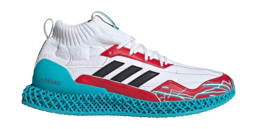 Adidas Ultra 4d Mid Evolved Lace Up Mens White Sneakers Casual Shoes