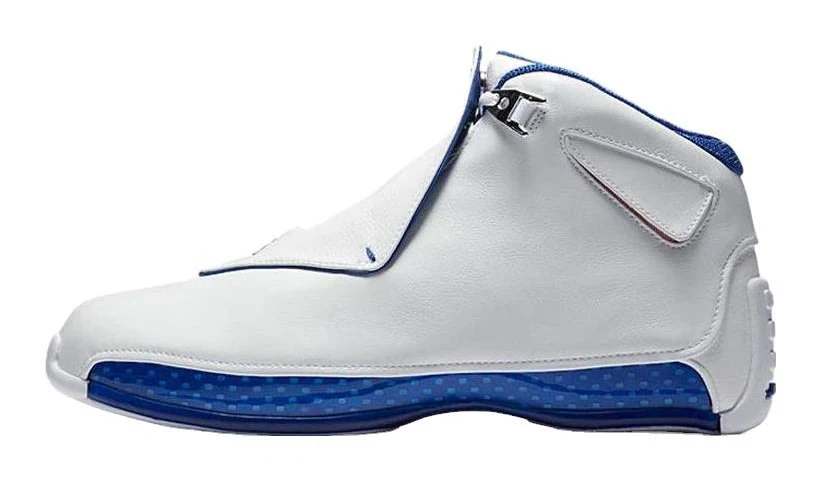 Jordan 18 Retro Men Sneakers - White/sport Royal-mtlc Silver