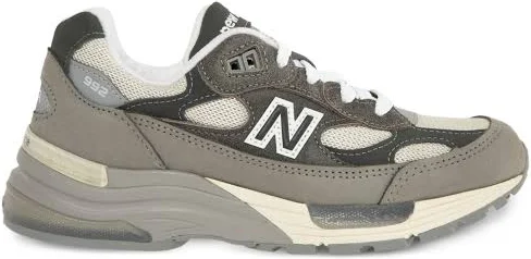 New Balance - 992 sneakers - unisex - Calf Leather/Mesh/Fabric/Rubber - 6 - Grey