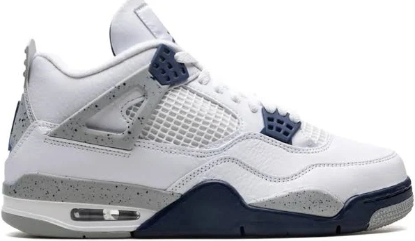 Jordan - Air Jordan 4 "Midnight Navy" sneakers - unisex - Calf Leather - 11 - White