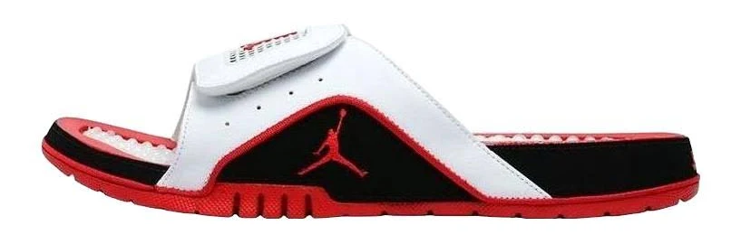 Jordan Hydro 4 Retro Men Slide - White/fire Red-black