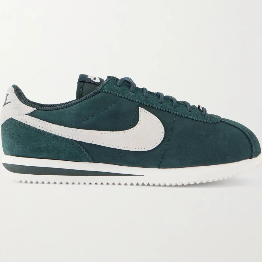 Nike Cortez Suede-Trimmed Nubuck Sneakers - Men - Green Suede Shoes - US Men's 6
