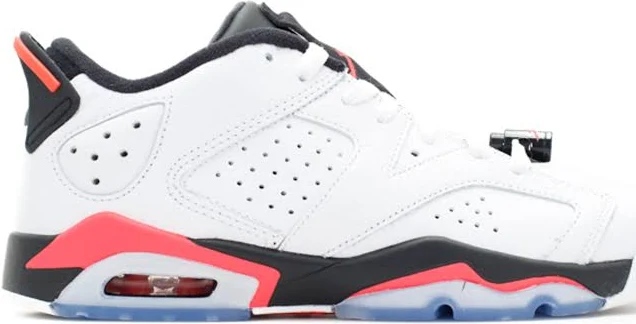 Air Jordan 6 Retro Low BG 'Infrared' | White | Kid's Size 3.5