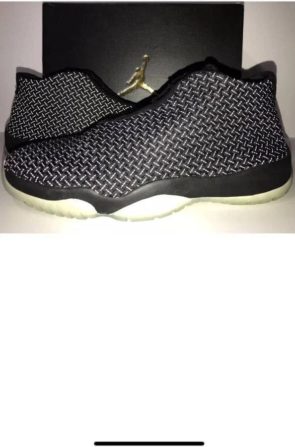 Jordan Future Glow In The Dark Black Woven Textile Sneaker Athletic