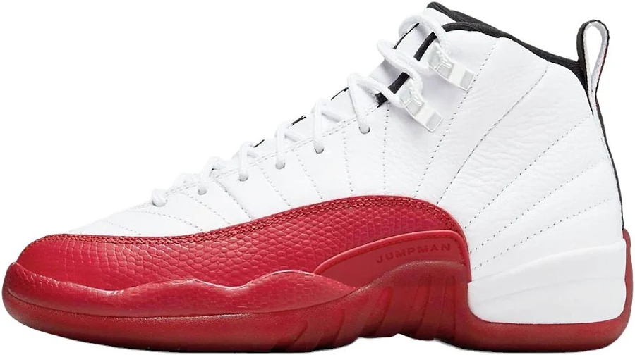 Jordan 12 Retro Cherry 2023 High Top Men Sneakers - White/black/varsity Red