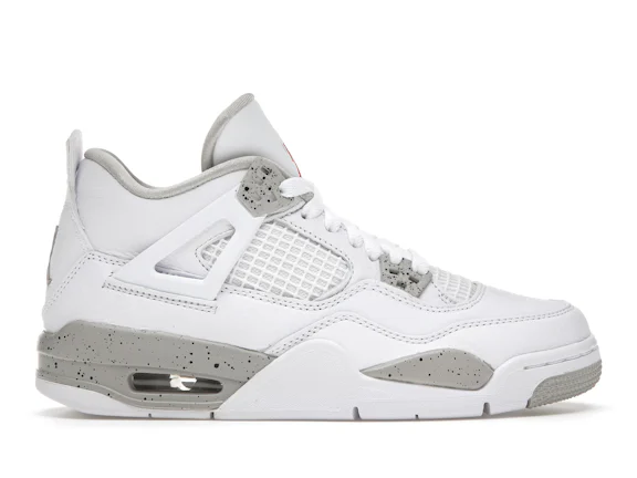 Jordan 4 Retro en blanco y oreo (2021) (para escolares)
