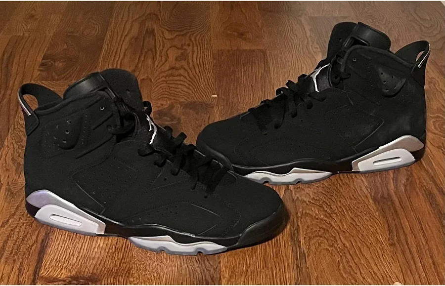 Jordan Shoes | Air Jordan 6 Vi Retro Chrome Black Metallic Silver Size 11.5 | Color: Black/Silver | Size: 11.5 | Perennialwares's Closet