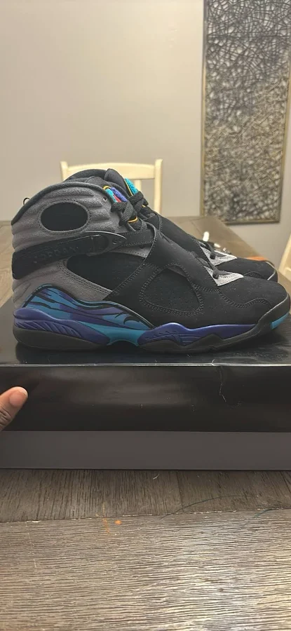Jordan Air Jordan 8 Retro Aqua 2025 Black/aqua Sneaker 305381-006