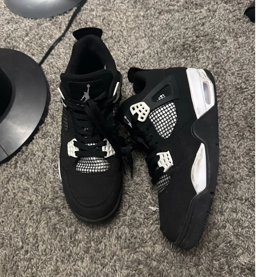 Jordan Air Jordan 4 Black White Mid Top