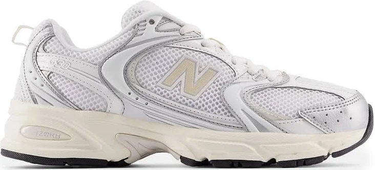 New Balance Men's U530ESB Silver Metallic/Linen 6.5 / White