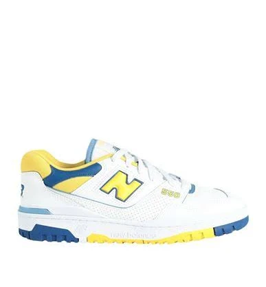 New Balance 550 Man Sneakers White Size 8 Soft Leather, Textile fibers