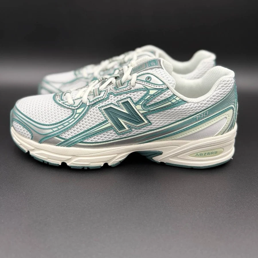 Balance 740 Nb White Marsh Green Men Unisex Casual Shoes Sneakers