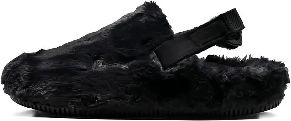 Nike - Calm mules - women - Artificial Fur/Fabric/Rubber - 6 - Black